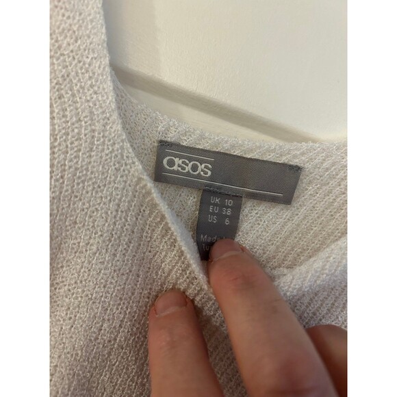 ASOS White Sweater, Sz 6 - Picture 3 of 4